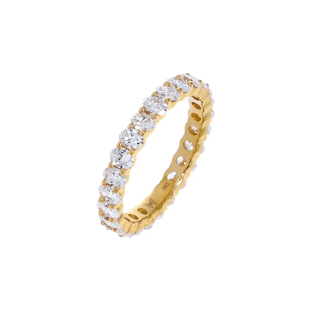 Lab Grown Diamond Oval Eternity Band 14K