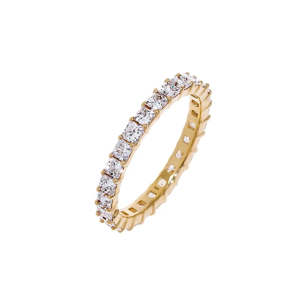 Lab Grown Diamond Princess Cut Eternity Band 14K
