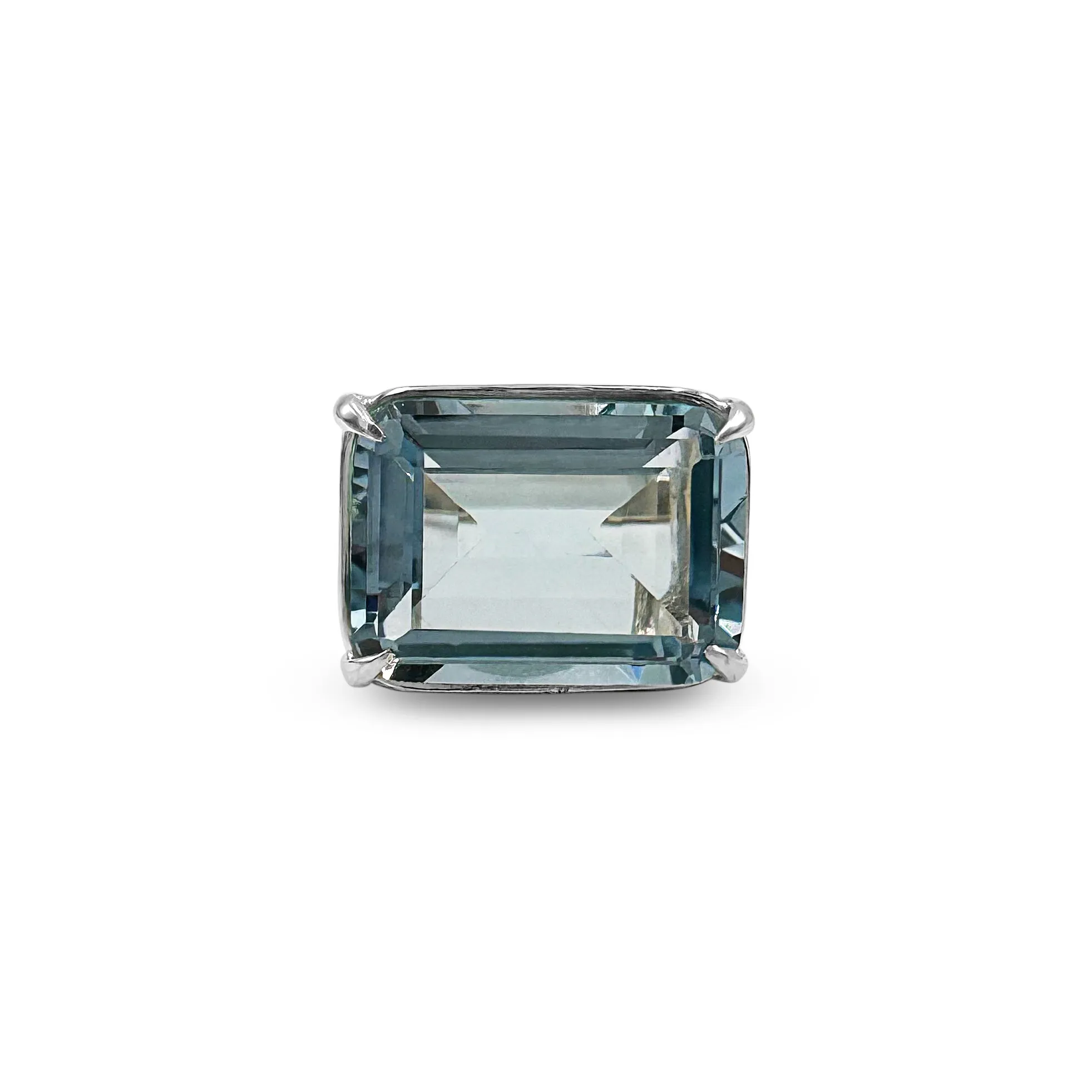 Large Shimmer Ring in Blue Topaz