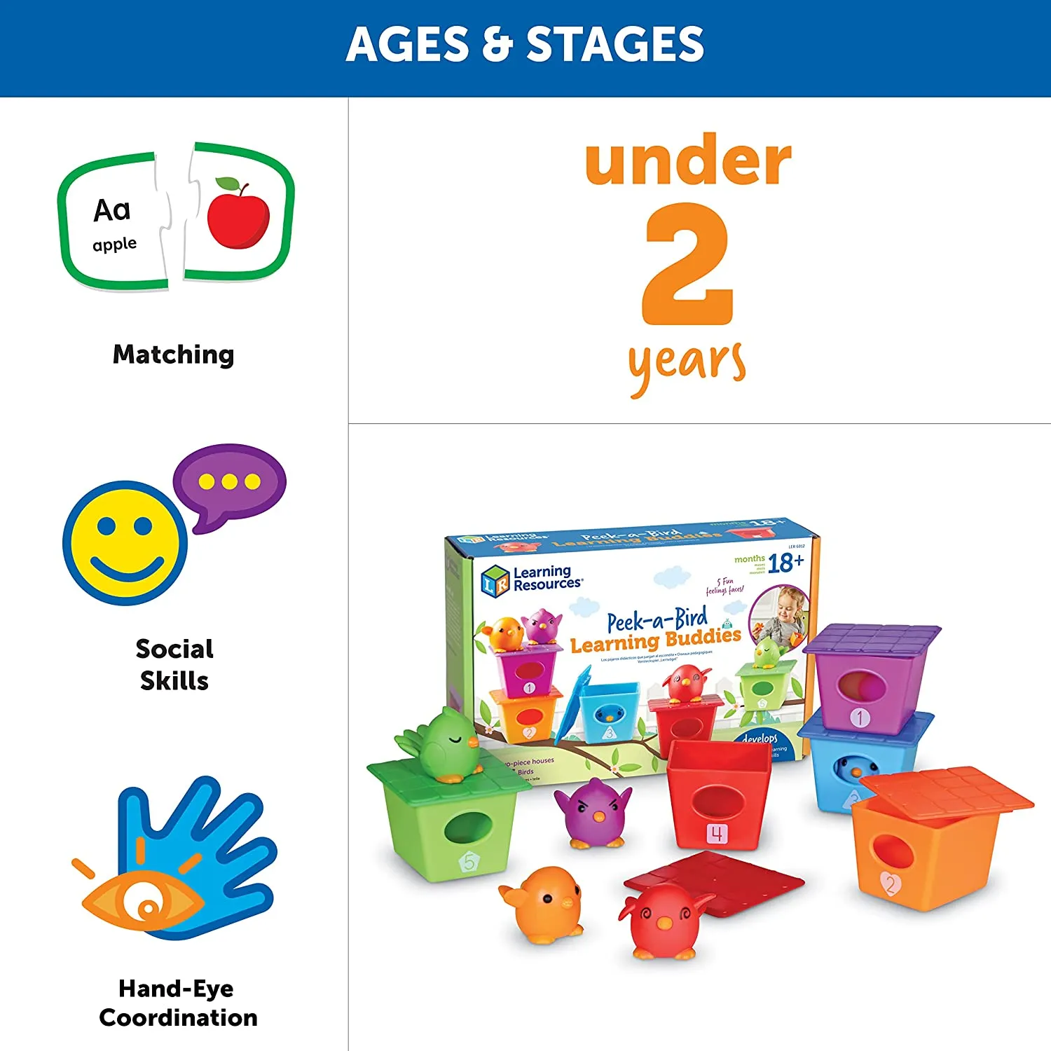 Learning Resources Peek-a-Bird Learning Buddies