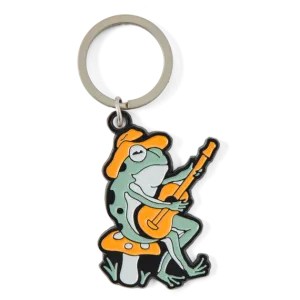 Life is Good Frog Guitar Kind Keychain