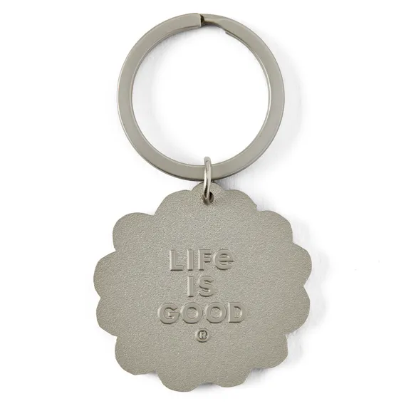 Life is Good Happy Smile Daisy Kind Keychain