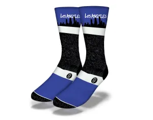 LOS ANGELES SKYLINE IN BLUE Fun Socks
