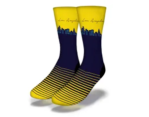 LOS ANGELES SKYLINE IN YELLOW Fun Socks