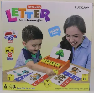 LUCKJOY Matching Letter Game, Alphabet Reading & Spelling, Words & Objects, Number & Color Recognition, Educational Learning Toy for Preschooler, Kindergarten 3  Years Old Kids Boys Girls Toddlers