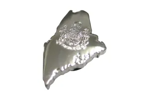 Maine State Map Shape and Flag Design Magnet