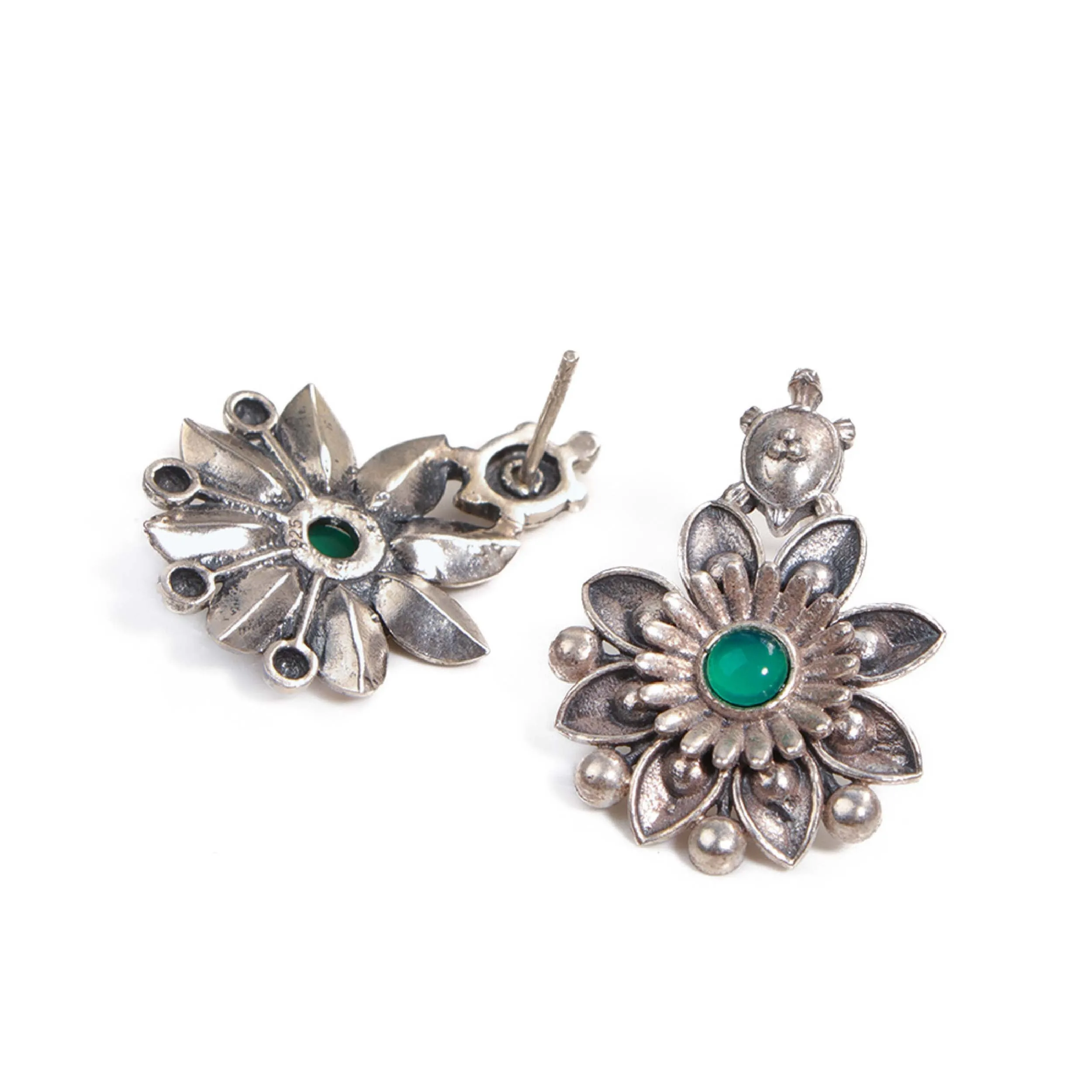 Mallika Kurma Silver Earrings by MOHA