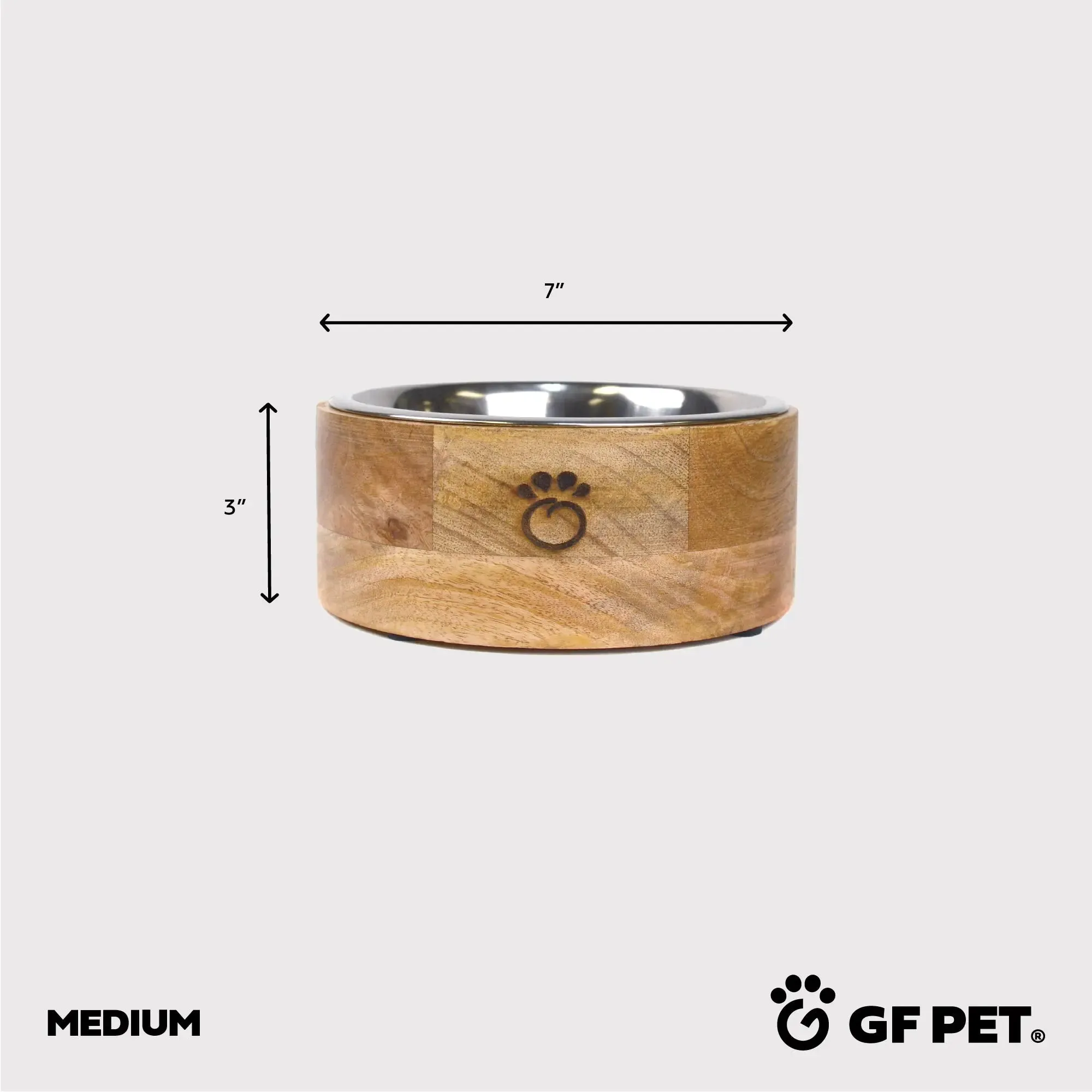 Mango Wood Pet Bowl