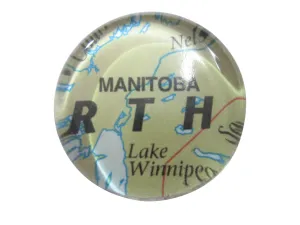 Manitoba Canada Map Pendant Magnet
