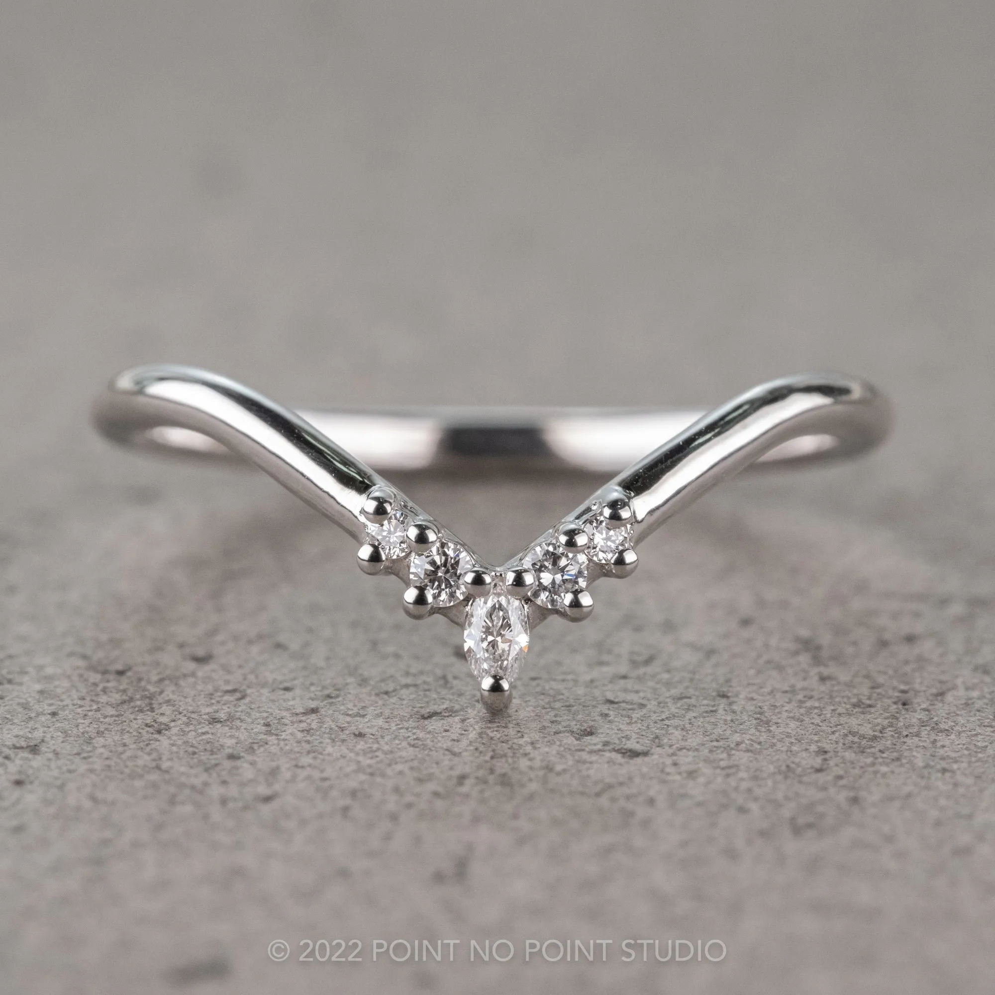 Marquise Diamond Freya Band, Platinum
