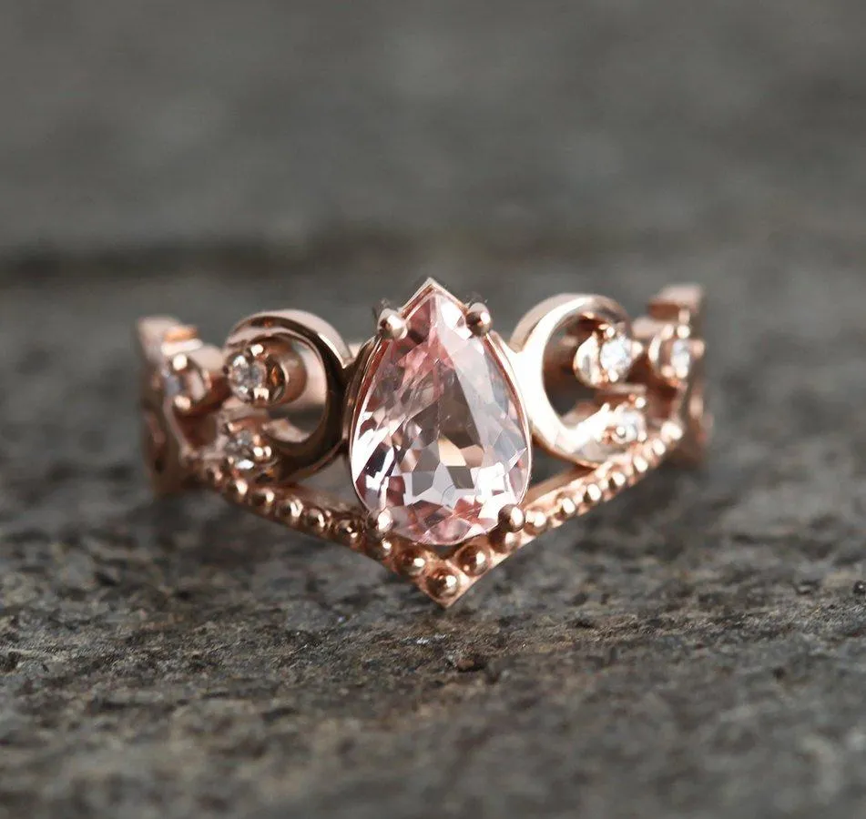 Maxine Morganite Ring Set