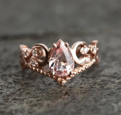 Maxine Morganite Ring Set