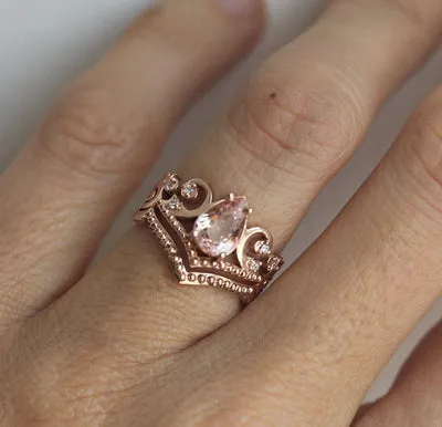 Maxine Morganite Ring Set