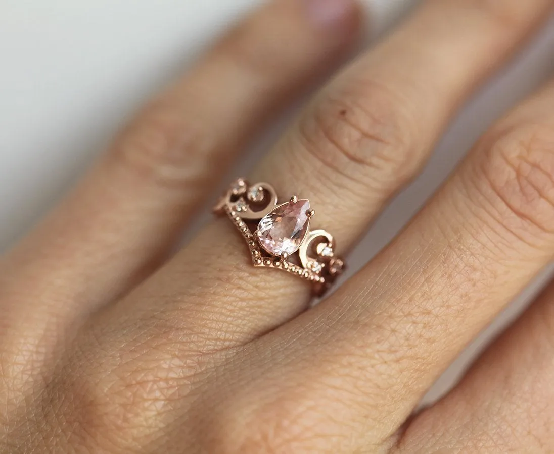 Maxine Morganite Ring Set
