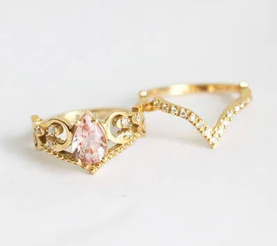 Maxine Morganite Ring Set