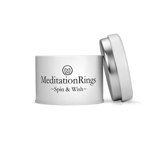 Meditation Ring Prayer Sterling Silver and 10K Rose Gold Plated Floral Spinning Band