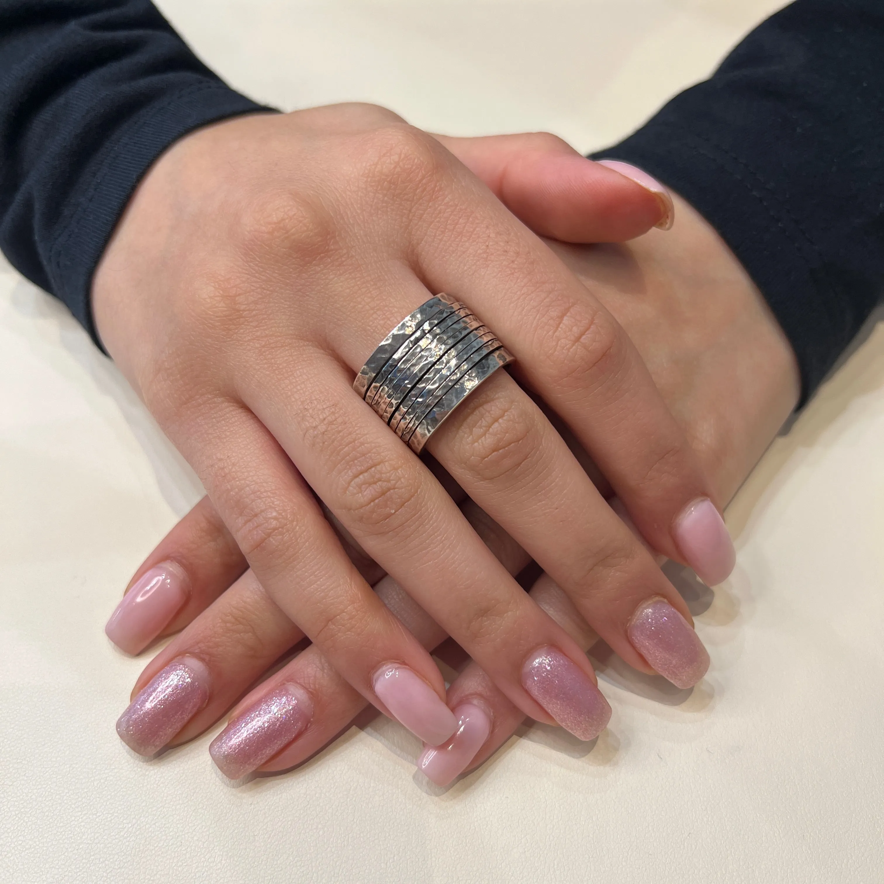 Meditation Ring Serenity Sterling Silver Spinning Band