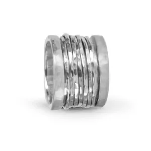 Meditation Ring Serenity Sterling Silver Spinning Band