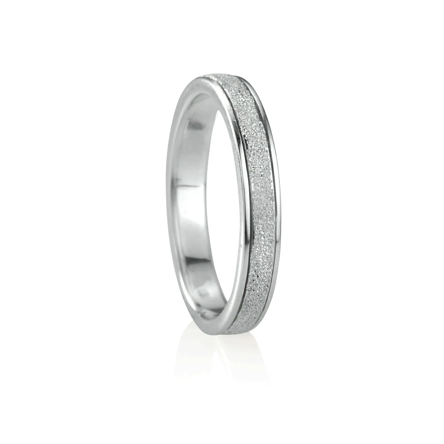 Meditation Ring Stardust Sterling Silver Spinning Band
