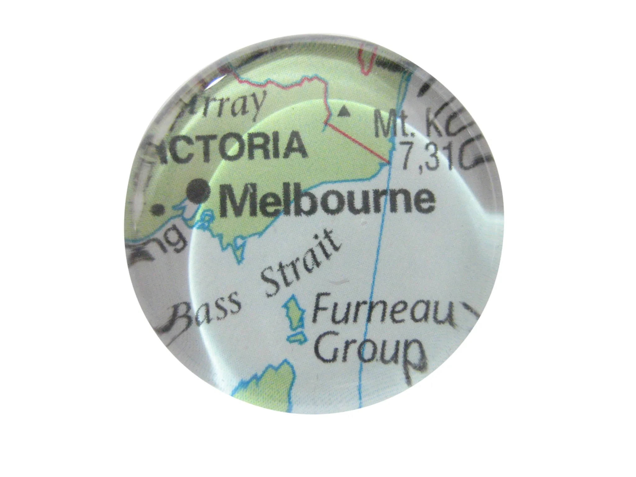 Melbourne Australia Map Pendant Magnet