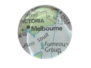 Melbourne Australia Map Pendant Magnet