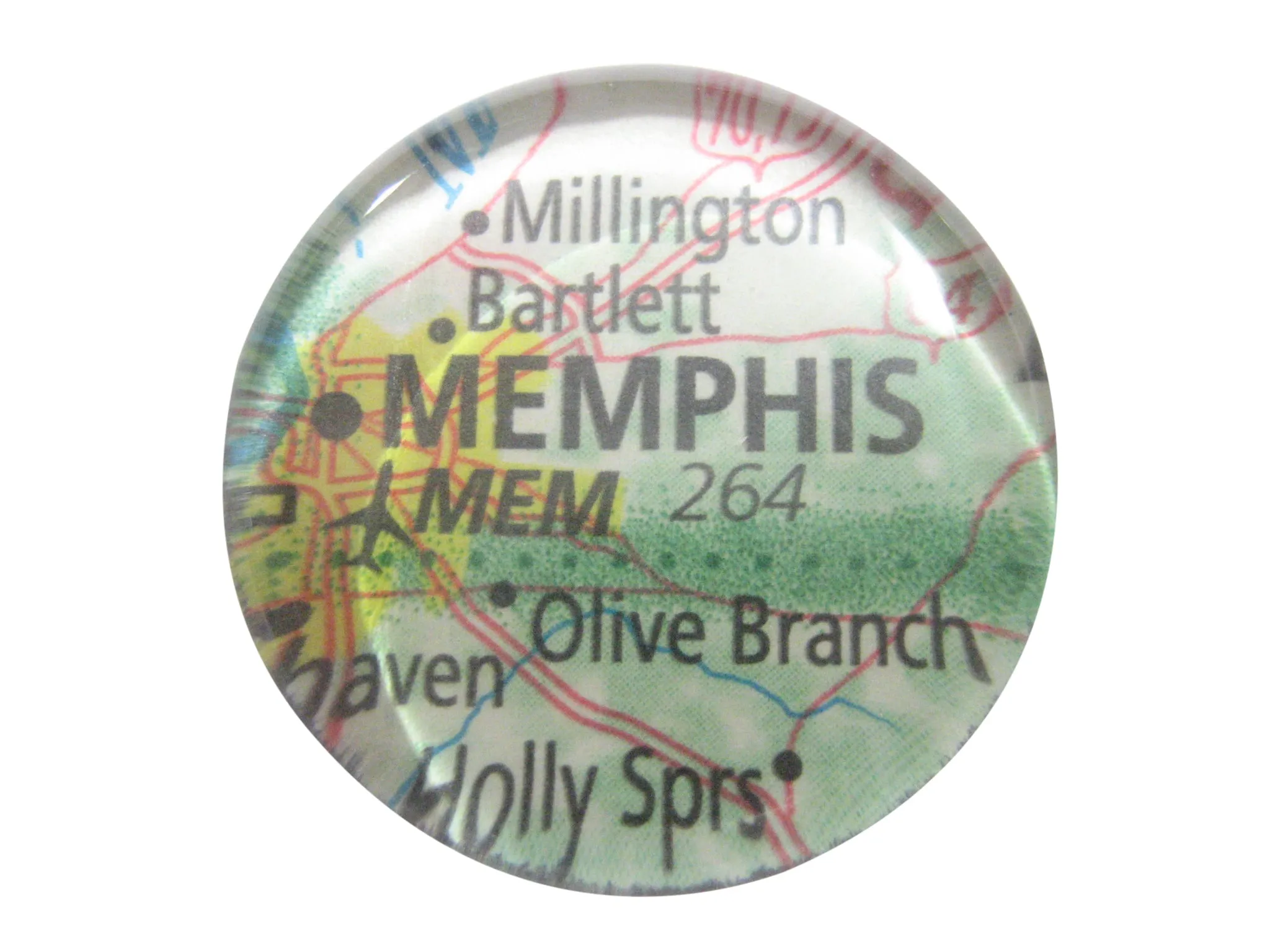 Memphis Tennessee Map Pendant Magnet