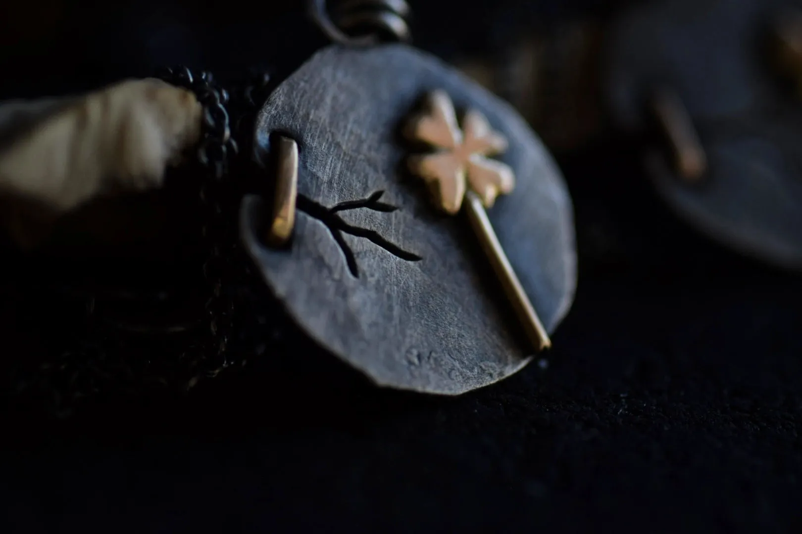 Mended Foundations - Sterling & 14k Gold Lucky Clover Necklace