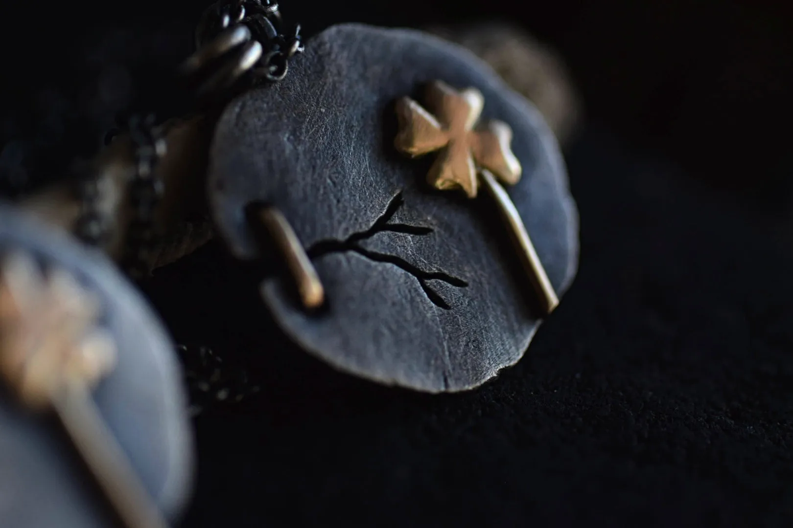 Mended Foundations - Sterling & 14k Gold Lucky Clover Necklace