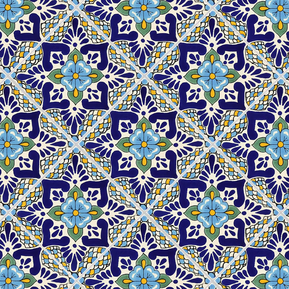 Mexican Talavera Ceramic Decorative Tile: Polanco 2