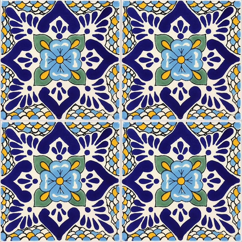Mexican Talavera Ceramic Decorative Tile: Polanco 2