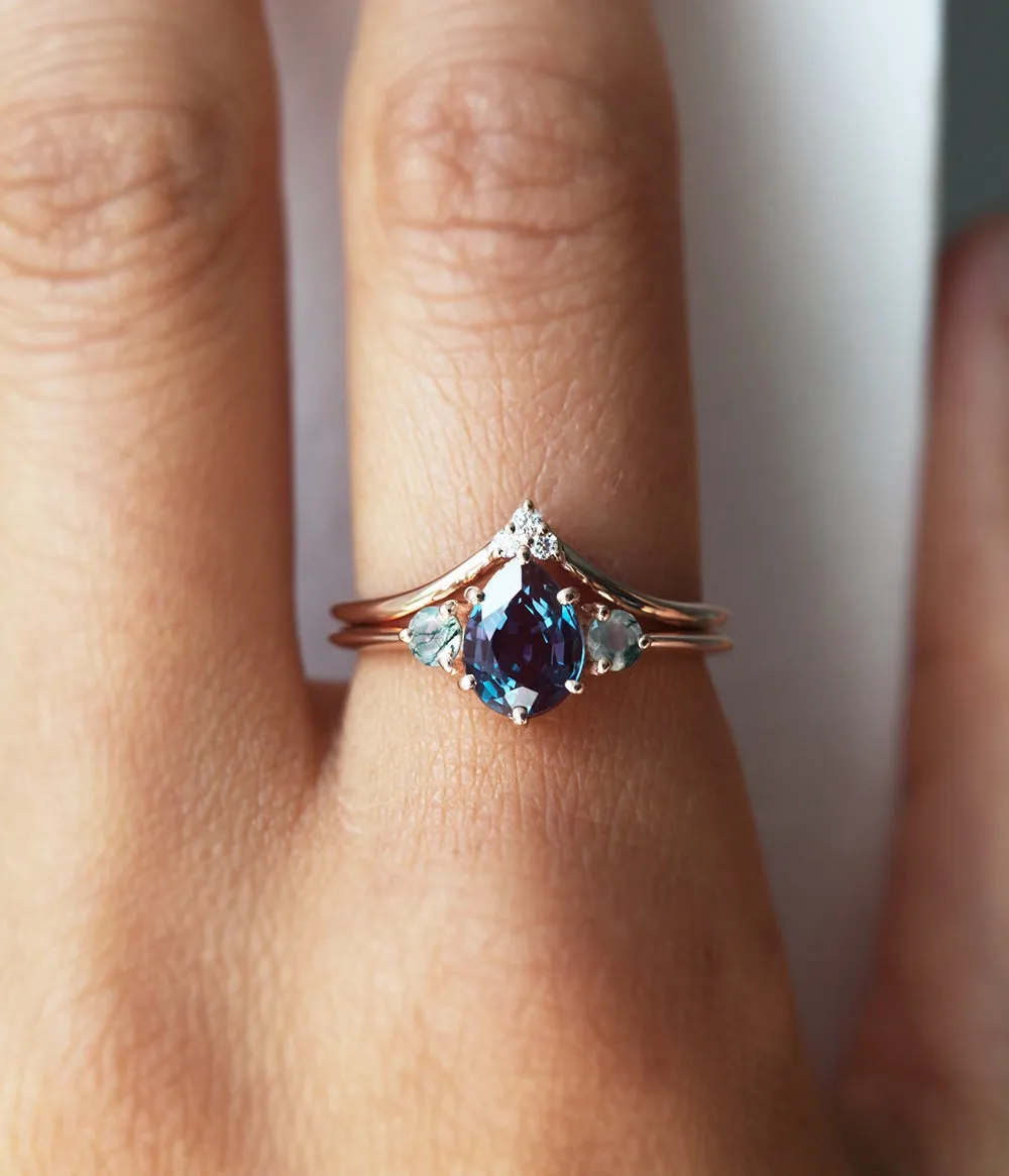 Misella Pear Alexandrite Ring