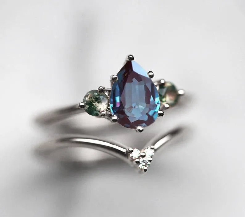 Misella Pear Alexandrite Ring