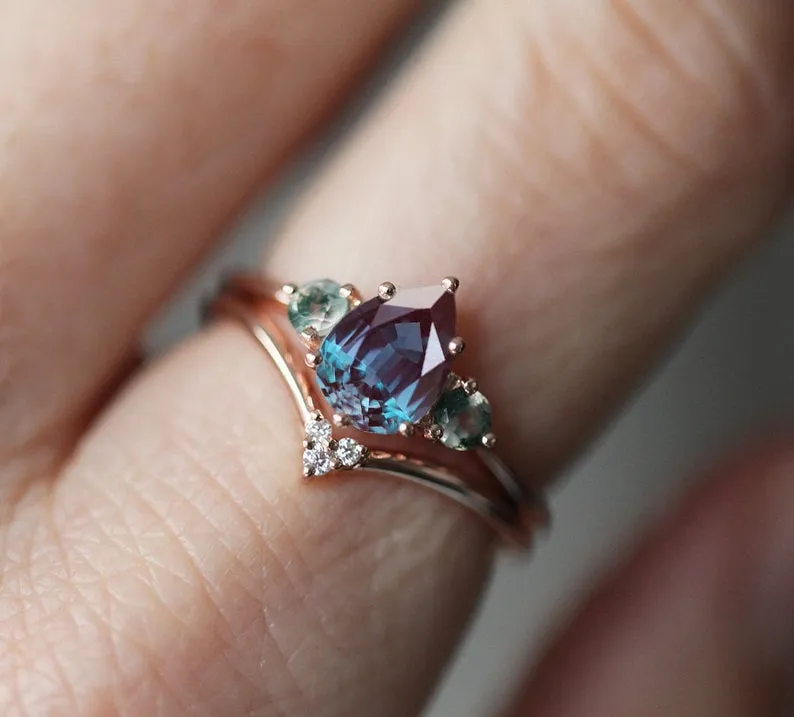 Misella Pear Alexandrite Ring