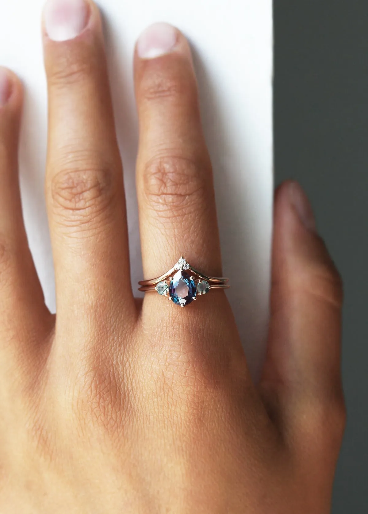 Misella Pear Alexandrite Ring