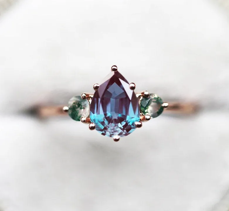 Misella Pear Alexandrite Ring