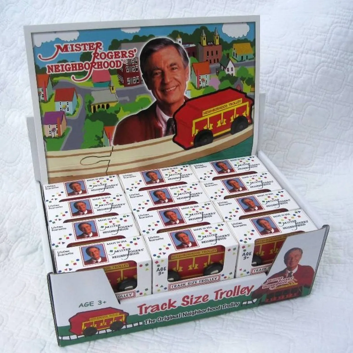 Mister Rogers' Neighborhood Trolley Wood Train, ages 3 