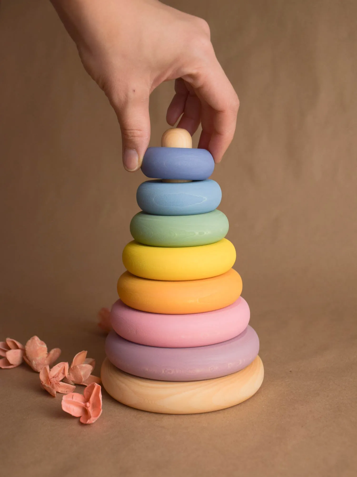 Montessori Pastel Ring Stacker Toy