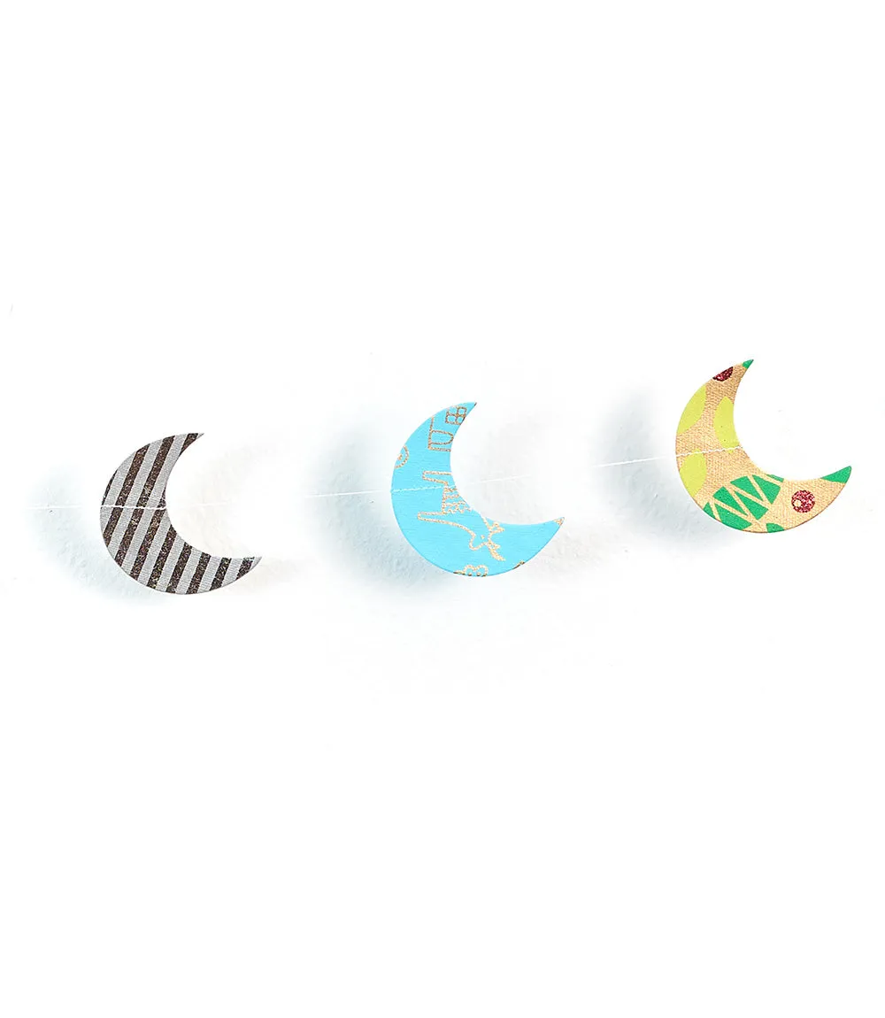 Moon Recycled Paper Garland - Eco Friendly Tree-Free Decor