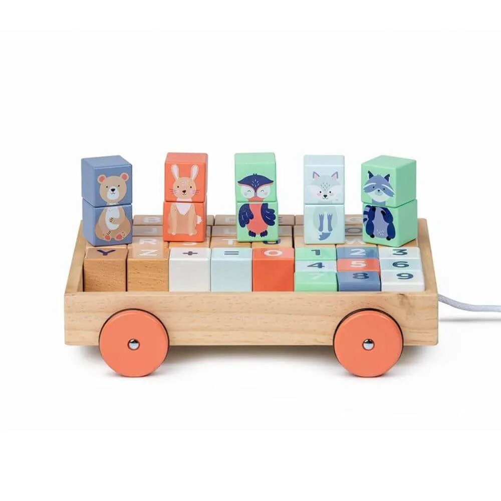 Moover Wooden Blocks Wagon