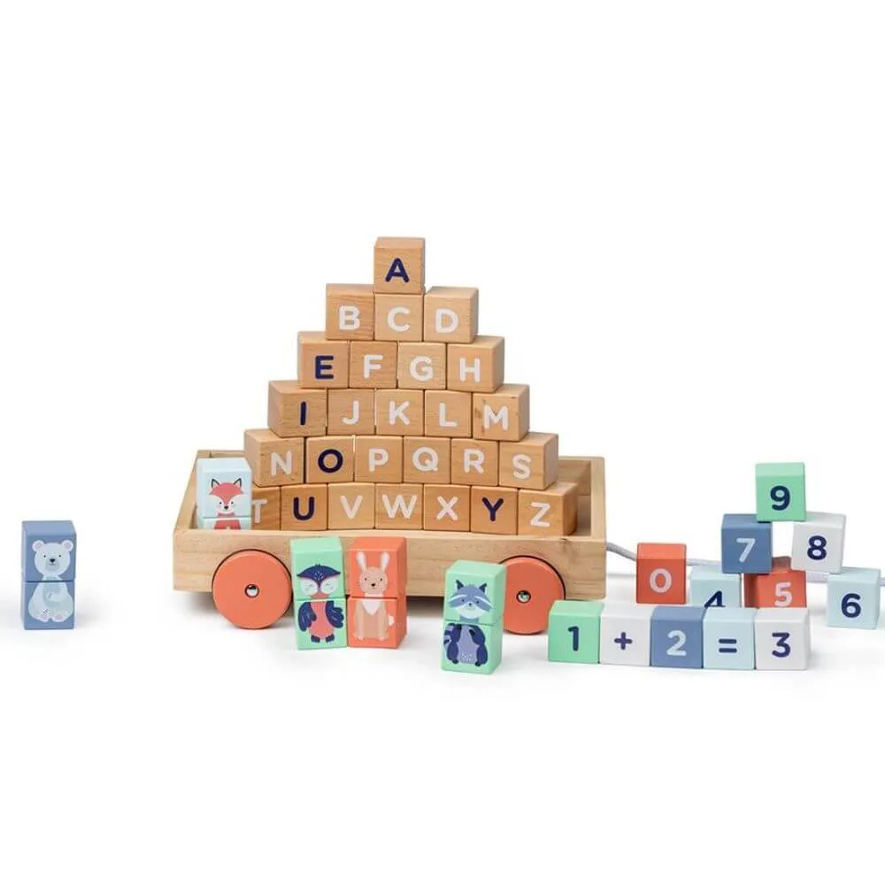 Moover Wooden Blocks Wagon