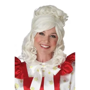 Mrs. Claus Costume Wig And Bun Clip