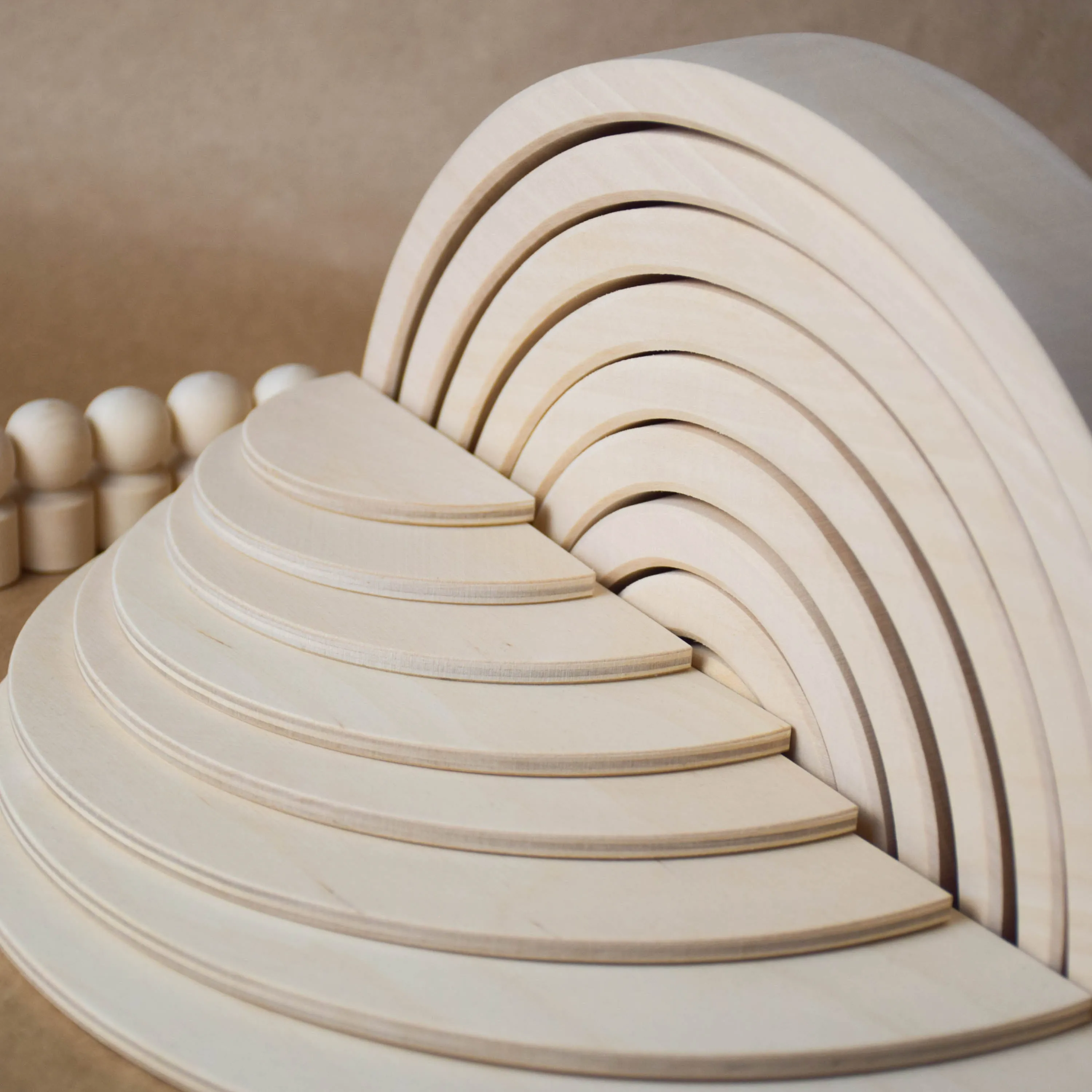 Natural Large Rainbow Semicircles Building Boards