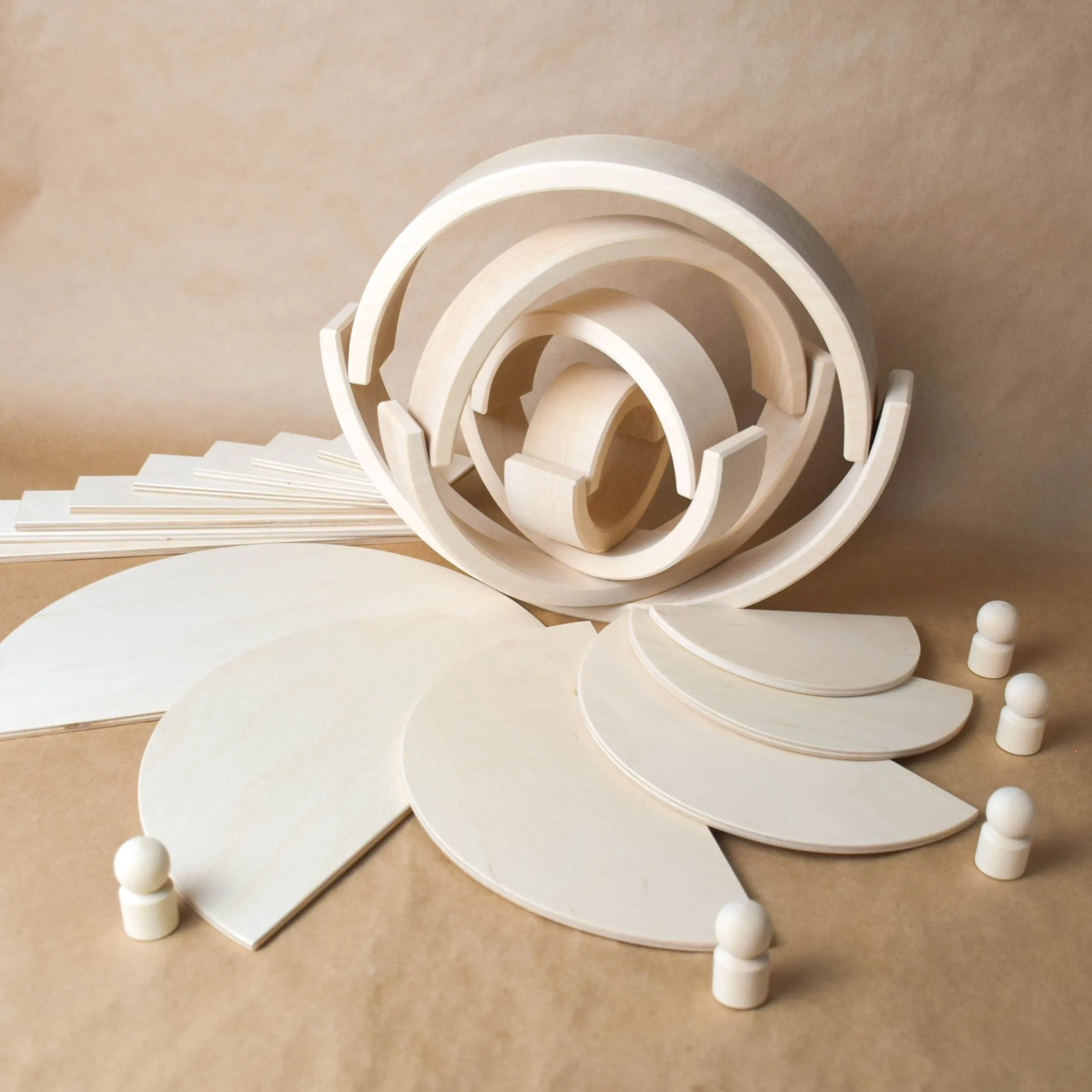 Natural Large Rainbow Semicircles Building Boards