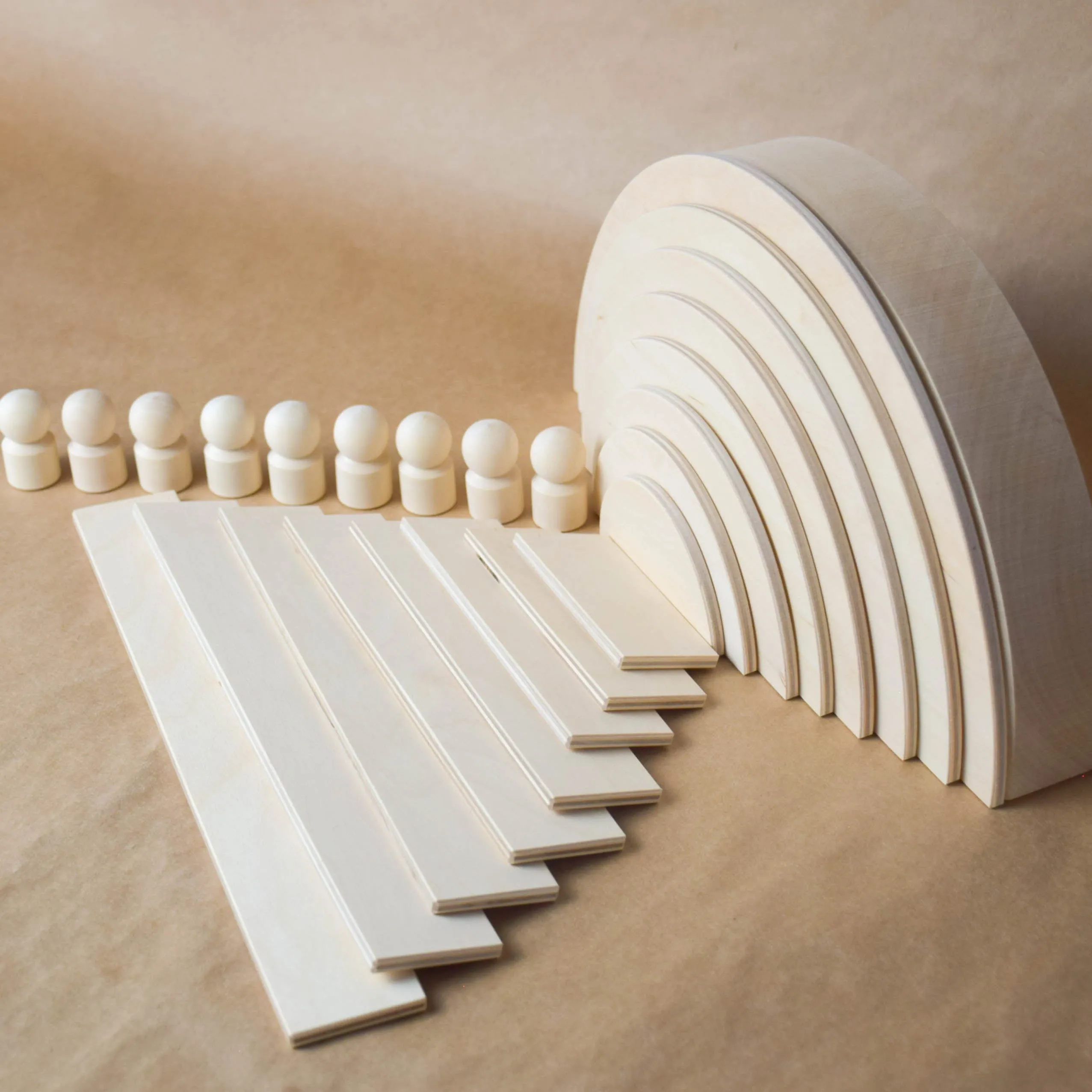 Natural Large Rainbow Semicircles Building Boards