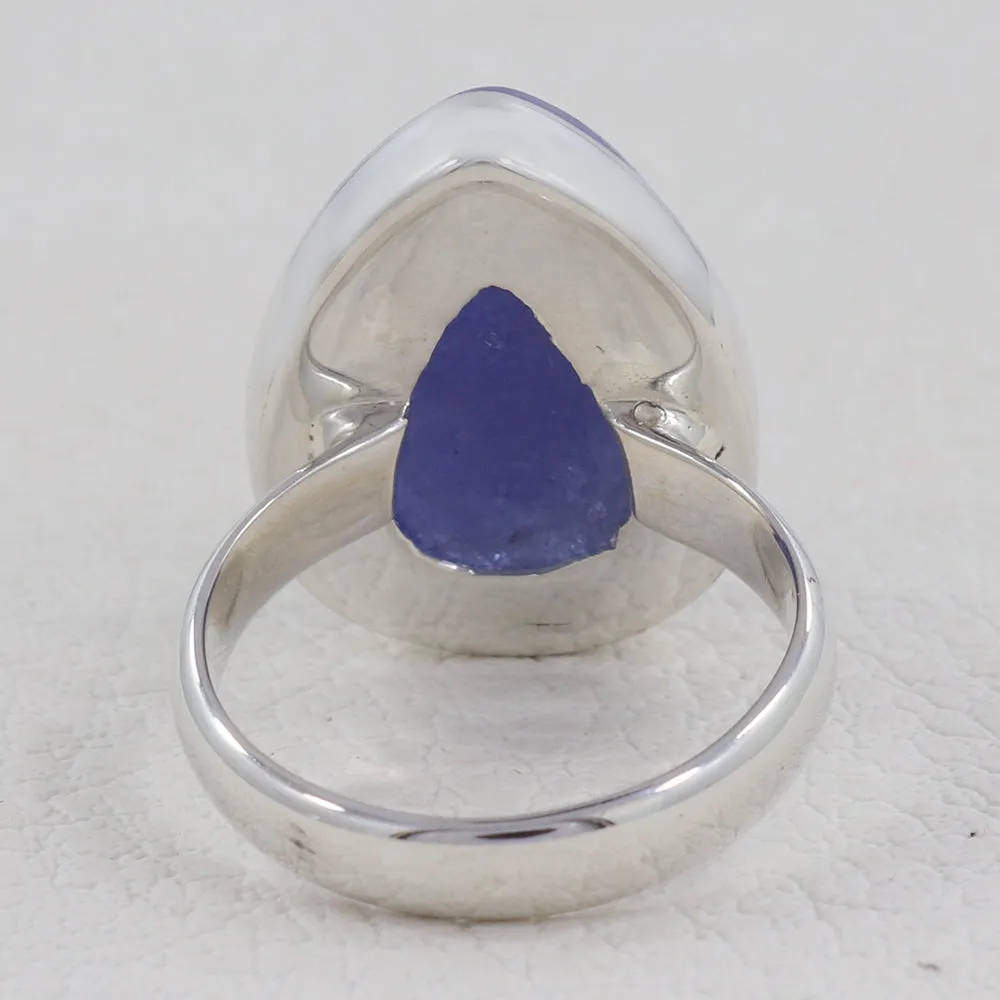 Natural Tanzanite Silver Rings