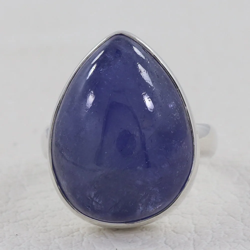 Natural Tanzanite Silver Rings