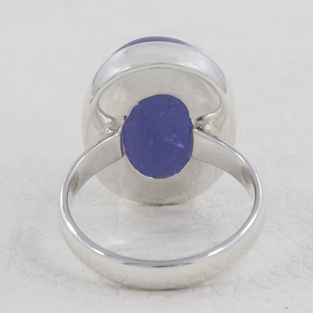 Natural Tanzanite Silver Rings