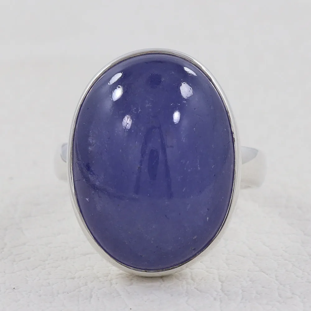 Natural Tanzanite Silver Rings