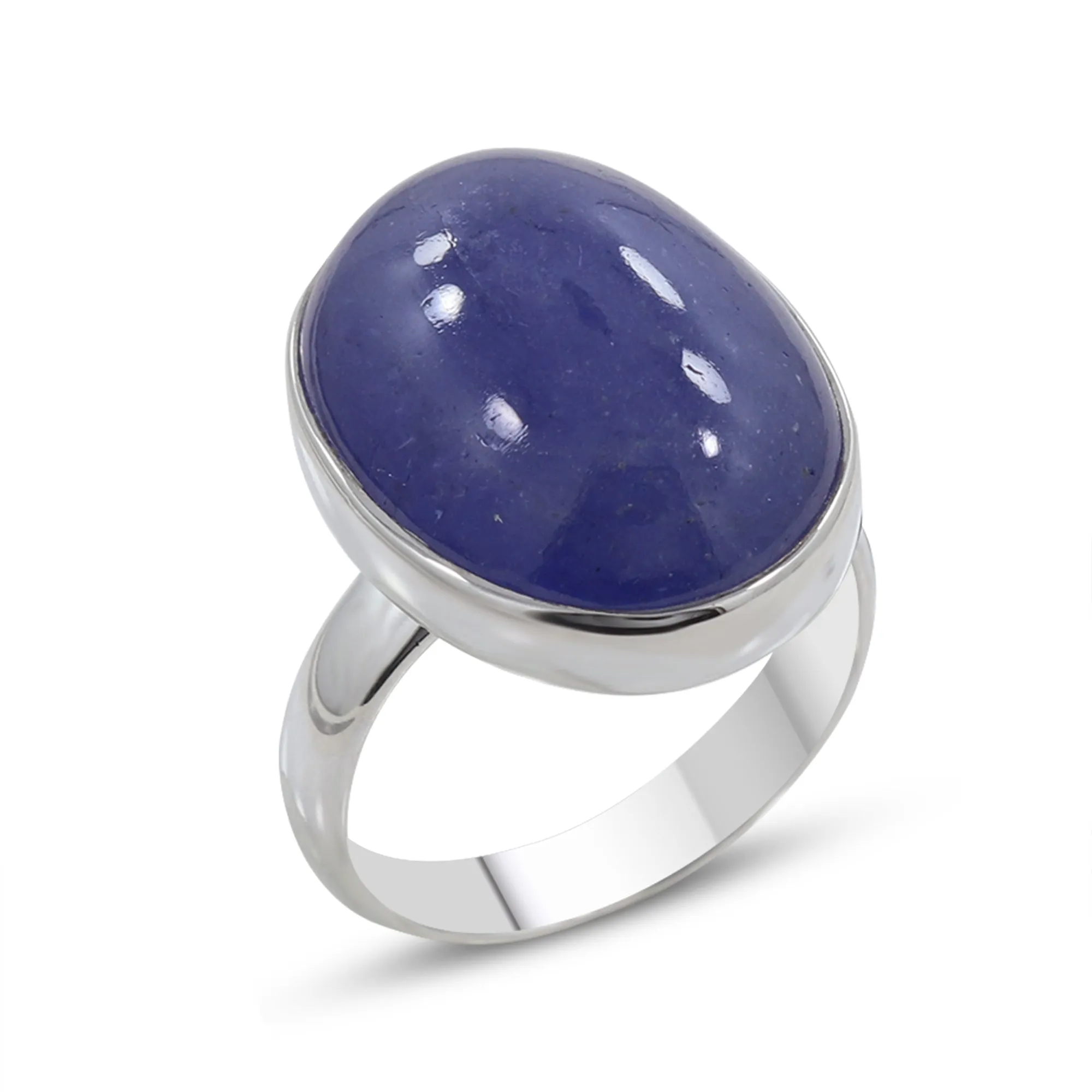 Natural Tanzanite Silver Rings