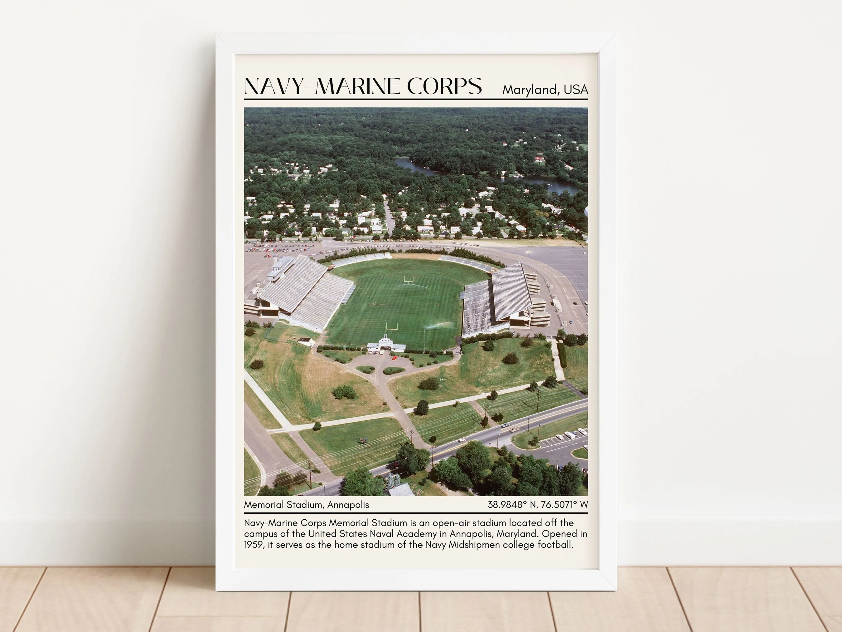 Navy–Marine Corps Memorial Stadium Football Minimal Wall Art